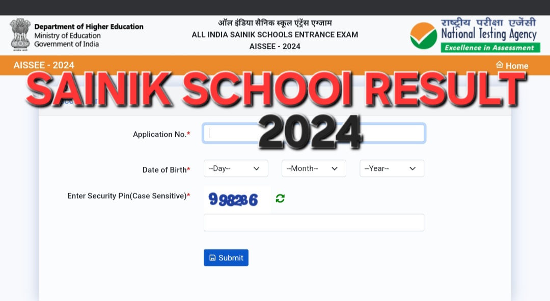 Sainik School Result 2024 Class 6 and 9